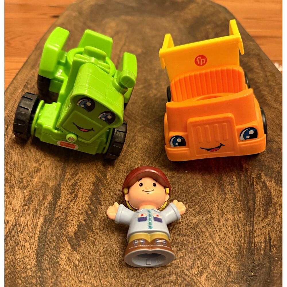 Fisher-Price Little People Figure Dump Truck & Green Tractor Vehicle Replacement